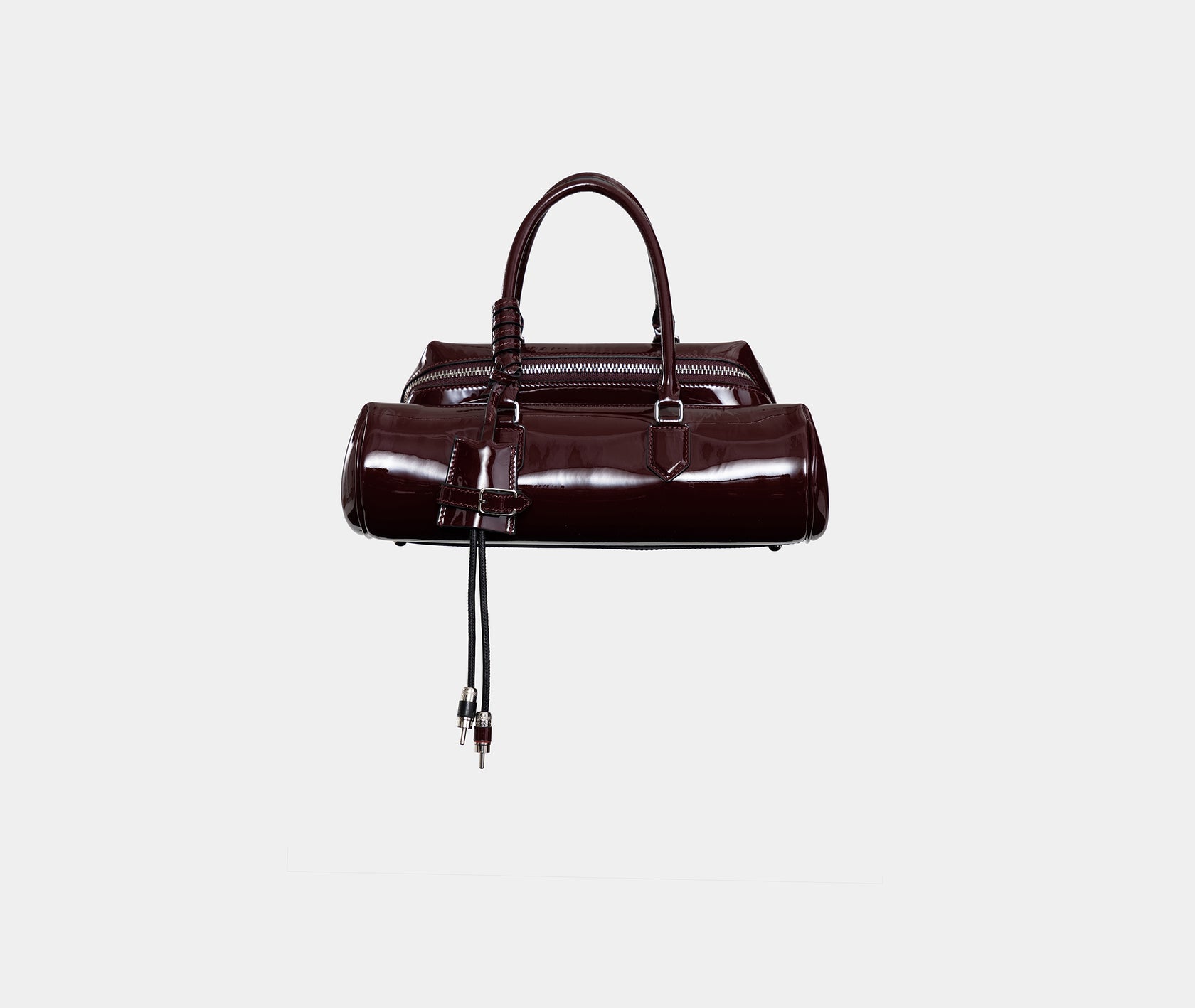 AUDIO CABLE KEYRING - OXBLOOD