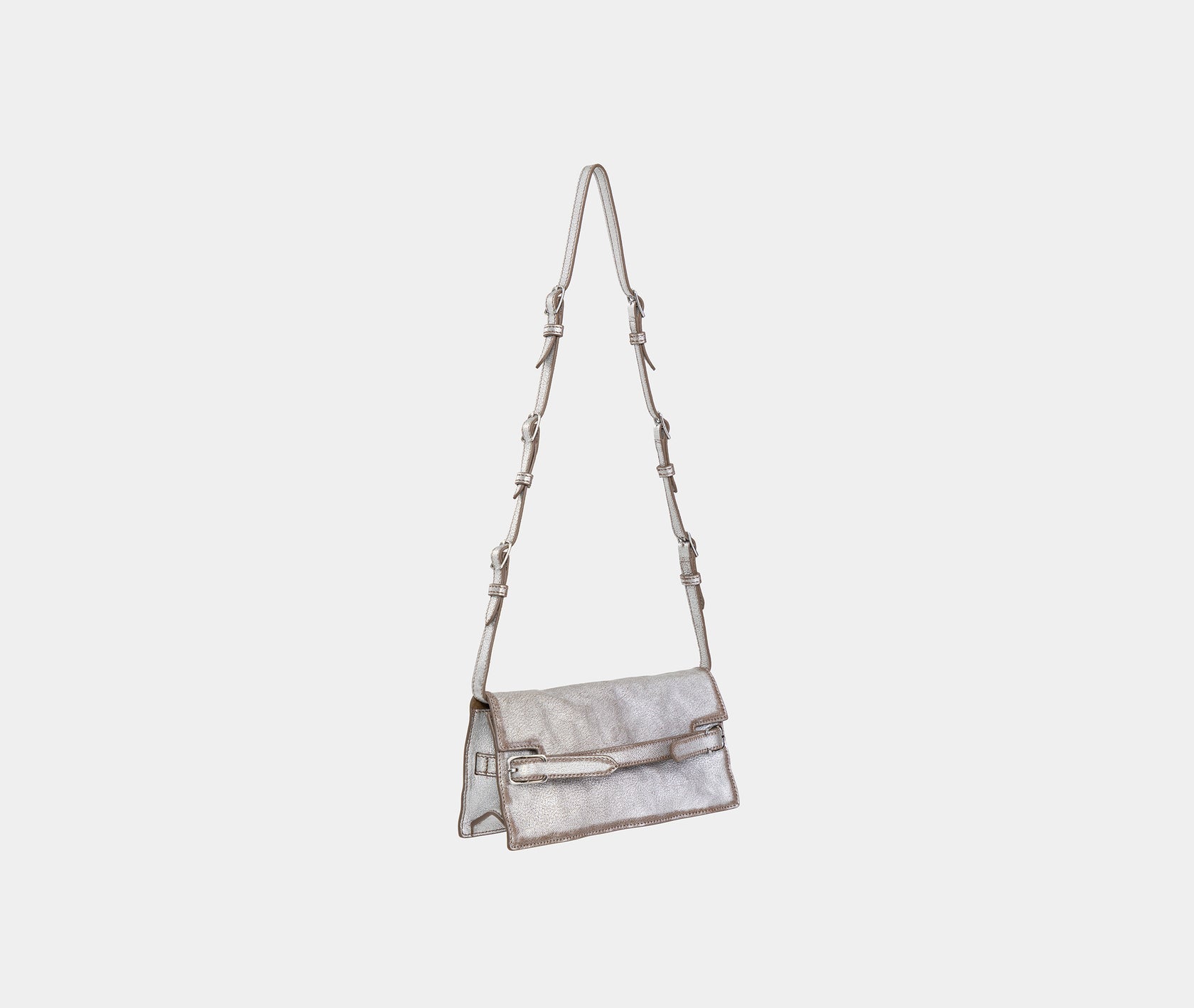 CANAL ST CLUTCH - DISTRESSED SILVER