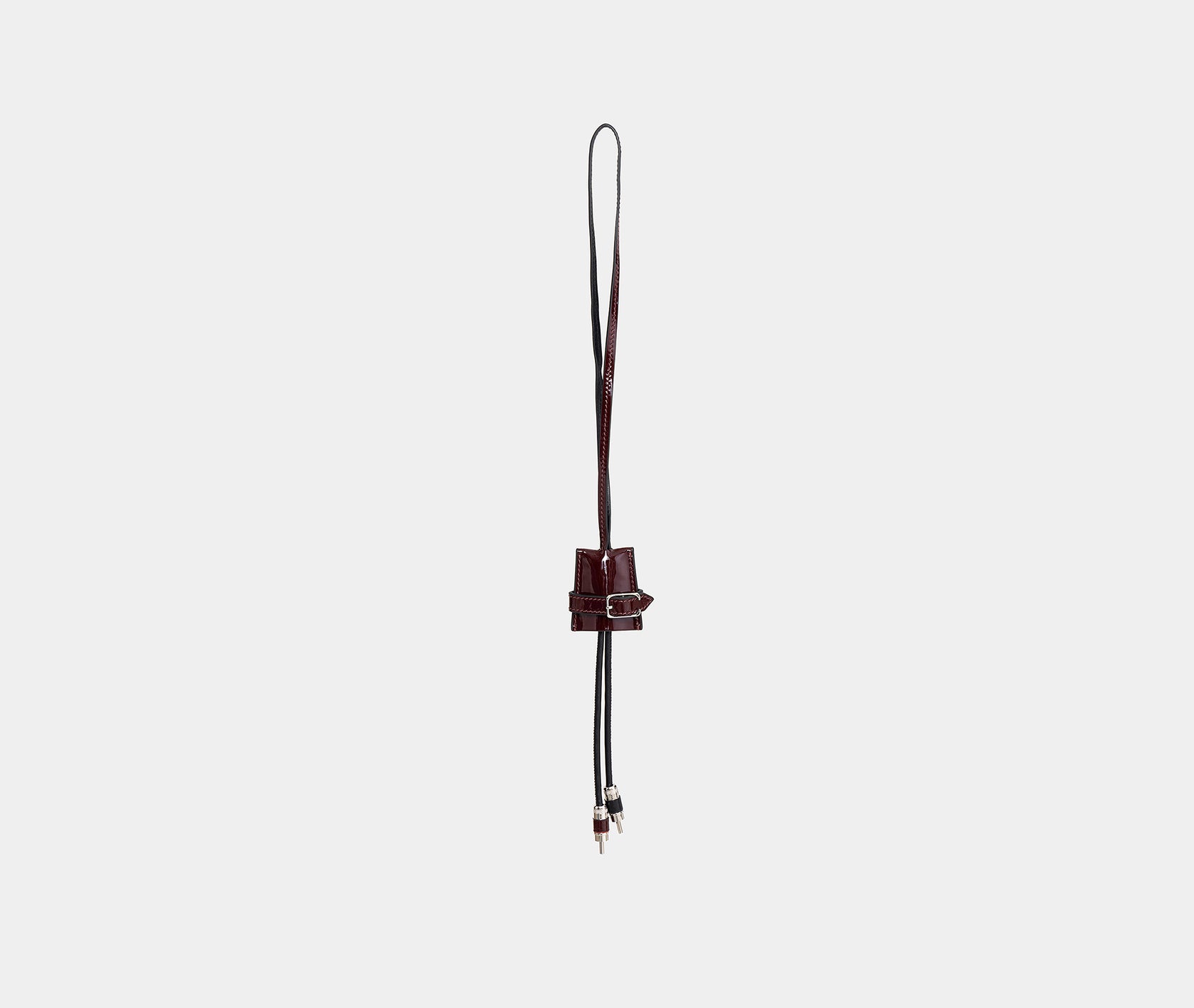 AUDIO CABLE KEYRING - OXBLOOD